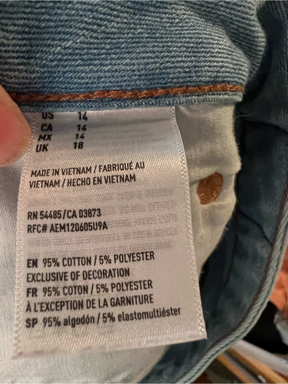 American Eagle Women’s Size 14 Denim Mini Skirt Cut Off Light Wash Distressed - Picture 10 of 10
